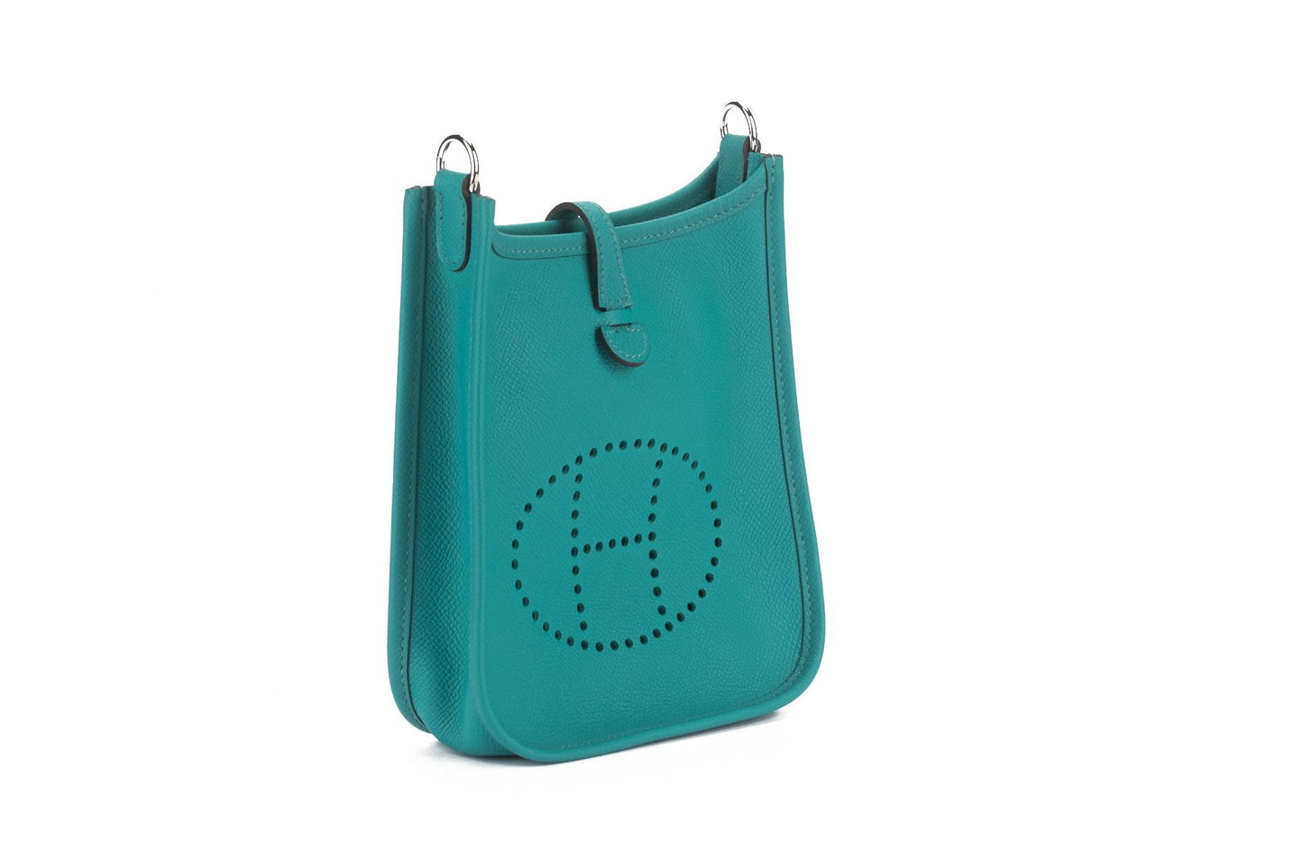 Hermes Mini Evelyne Blue Paon Epsom