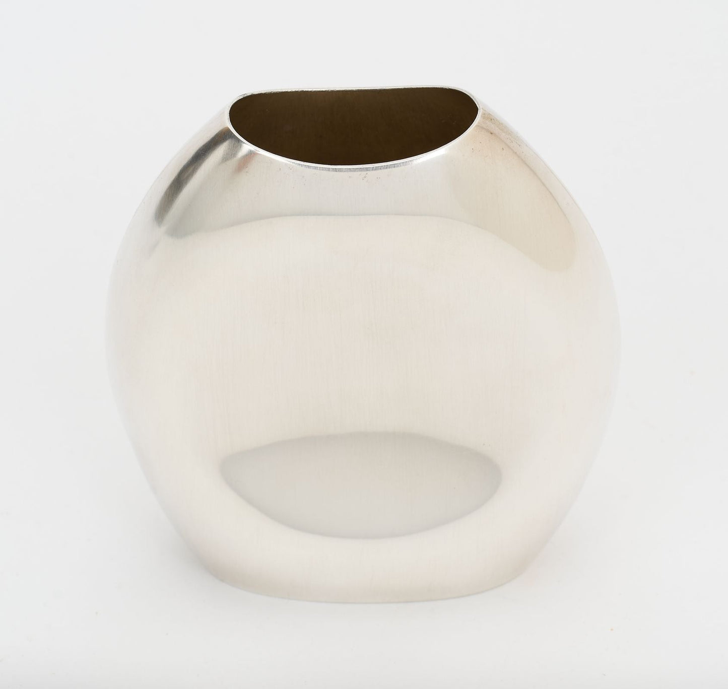 Hermes Small Silver Plate Metal Vase