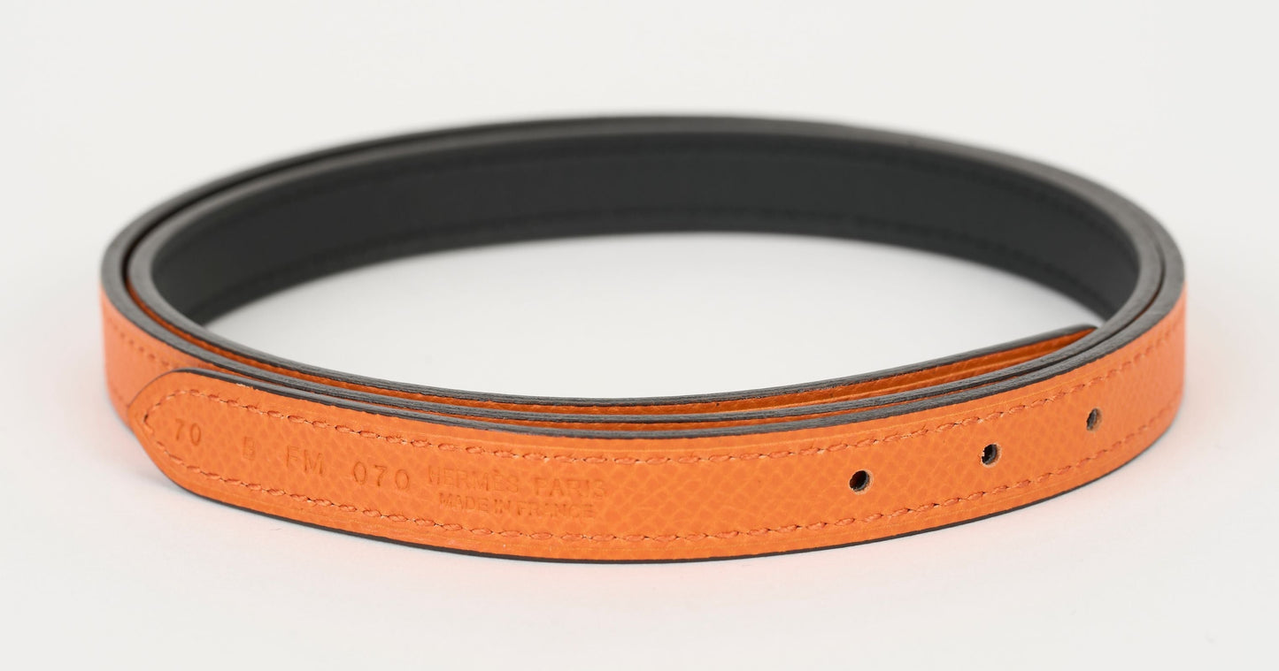 Hermes New Reversible Orange Belt Torsad