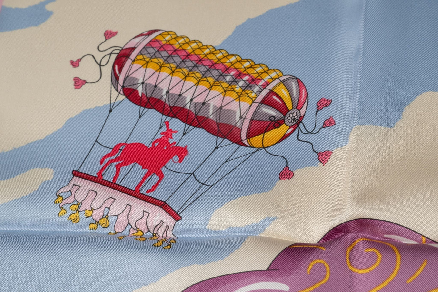Hermes "Parade" Pink Silk Scarf NIB