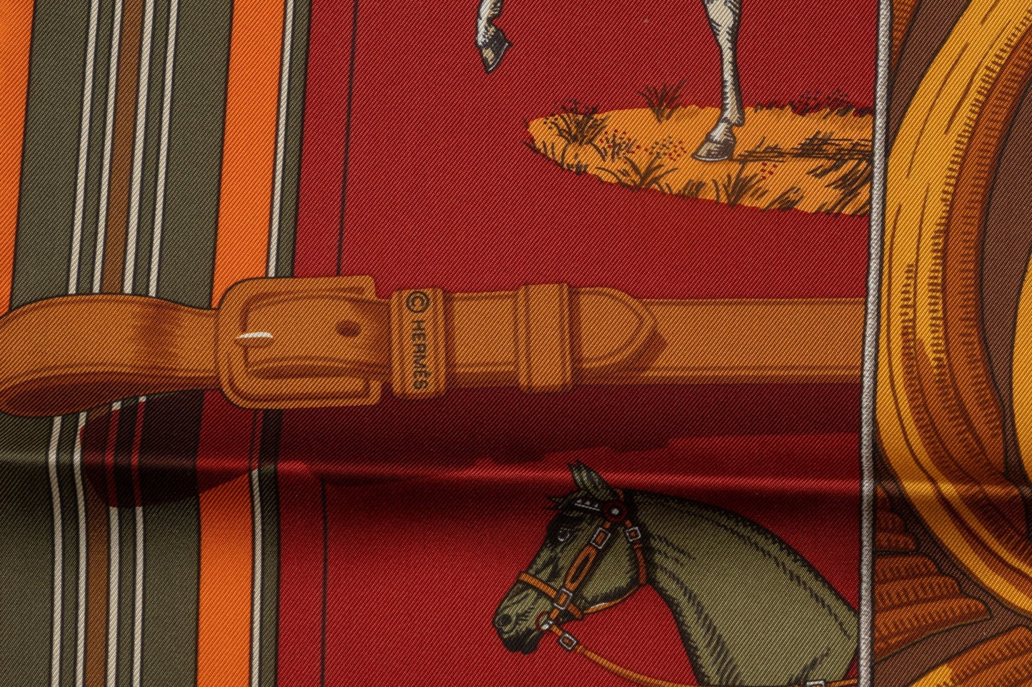 Hermes "Carré en Carrés" Rare Silk Scarf