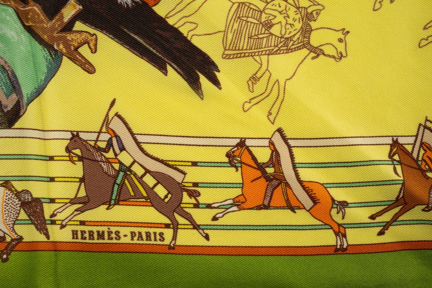 Hermes Yellow Pawnee Triangle Scarf