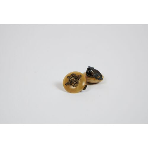 Hermes Horn Cornucopia Clip Earrings