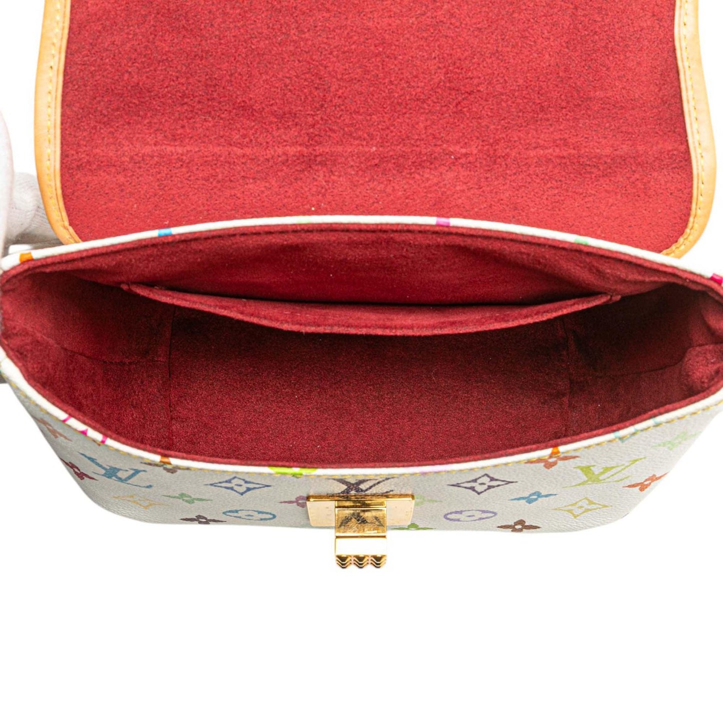 White Louis Vuitton Monogram Multicolore Patti Shoulder Bag