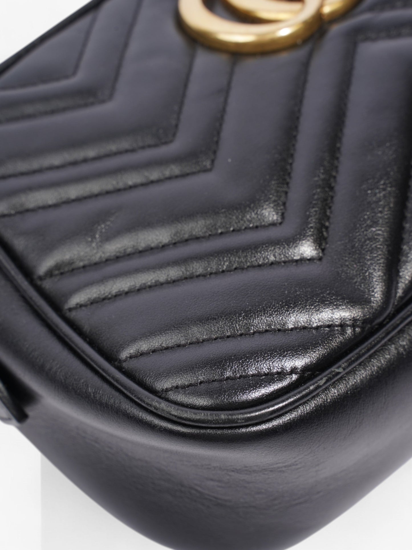 Gucci GG Marmont Black Matelasse Leather Small