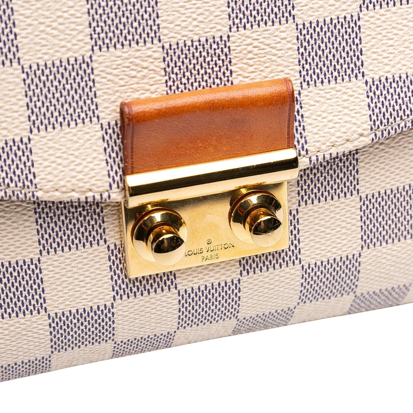 White Louis Vuitton Damier Azur Croisette Satchel