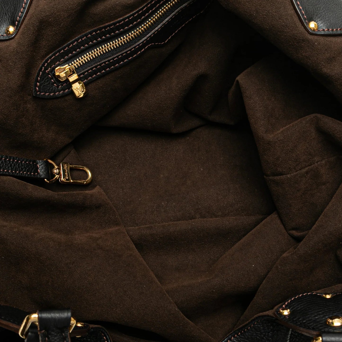 Black Louis Vuitton Monogram Mahina L Hobo Bag