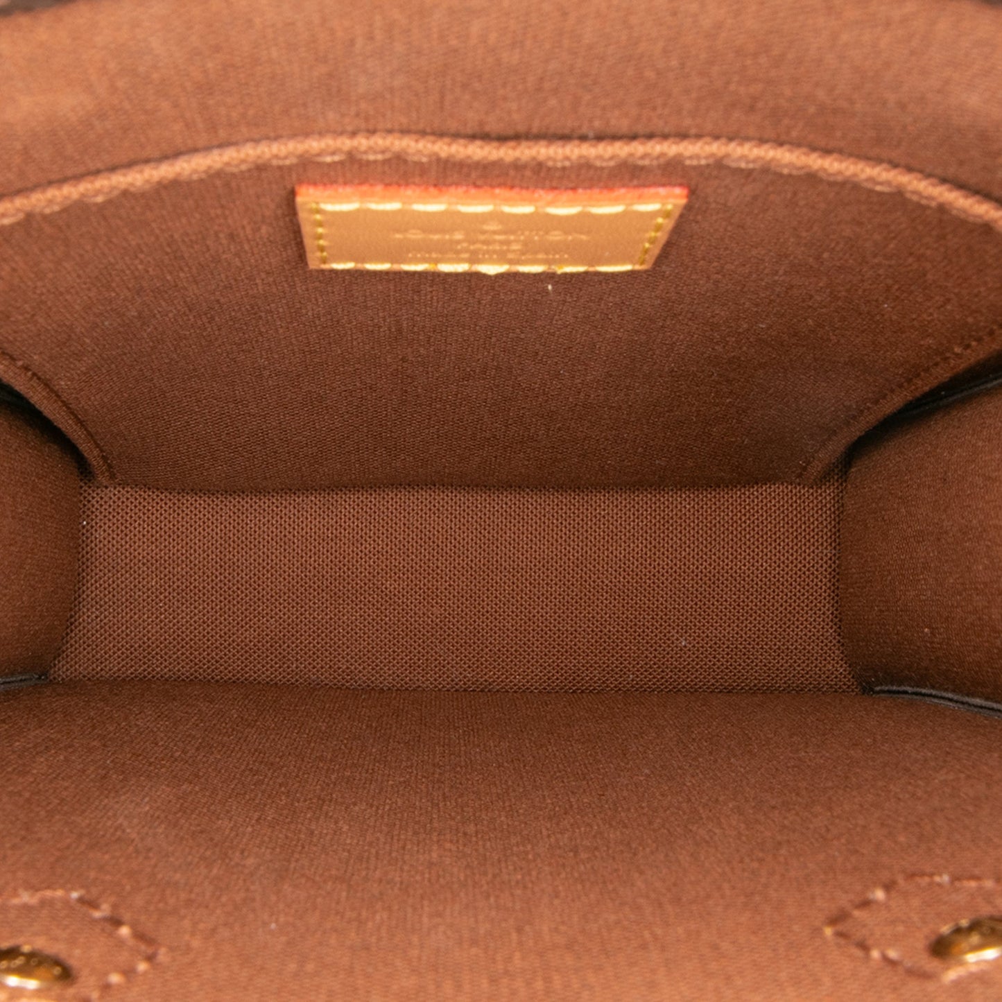 Brown Louis Vuitton Monogram Petit Sac Plat Satchel