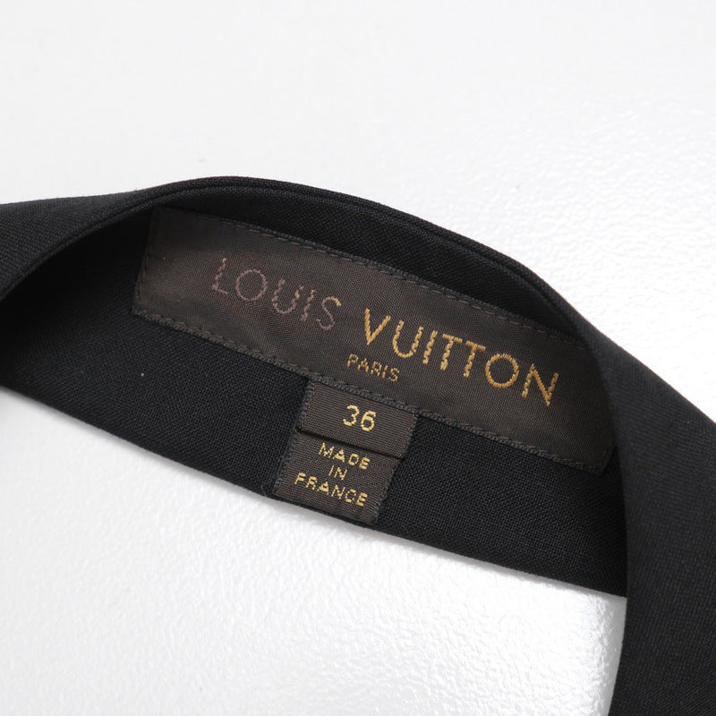 LOUIS VUITTON Vest 95% wool, 5% silk black Women 36