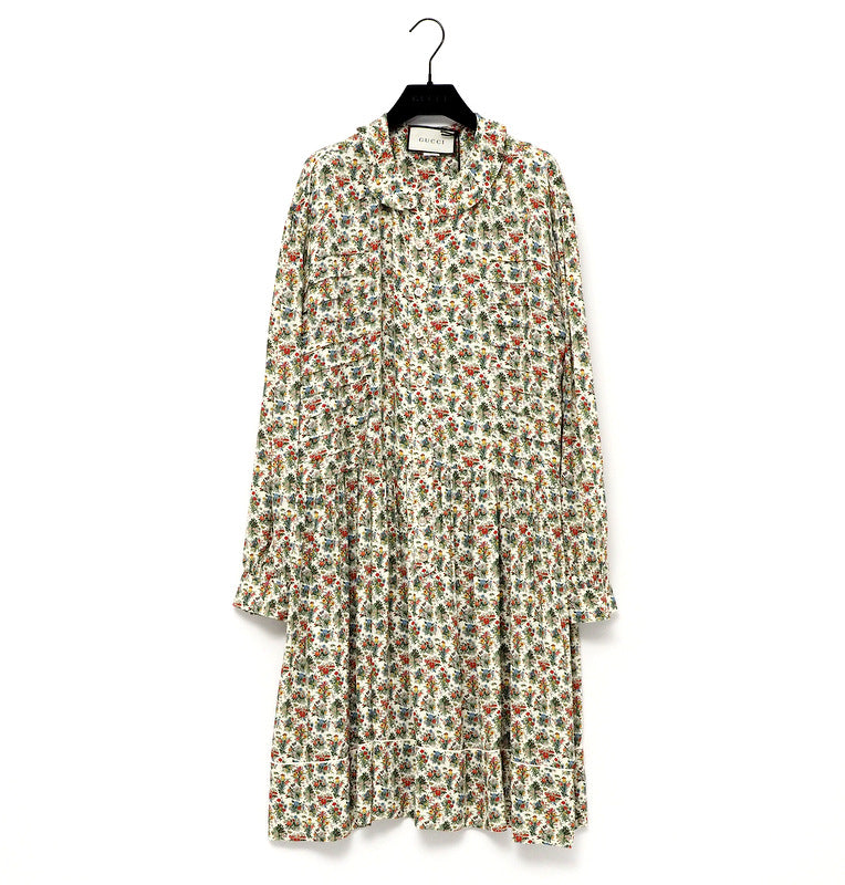 GUCCI one piece 633291 Rayon Beige/Green/Red/Yellow 42?170/92Y?