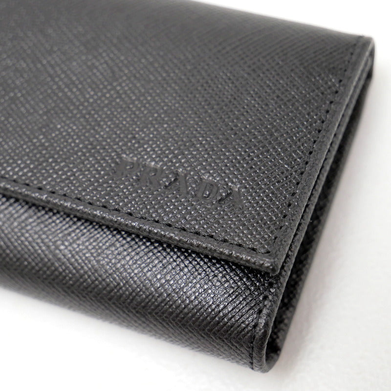 PRADA Key case Key holder M25U leather black DEPOS unisex(Unisex)
