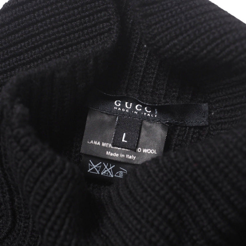 GUCCI sweater knit black mens L