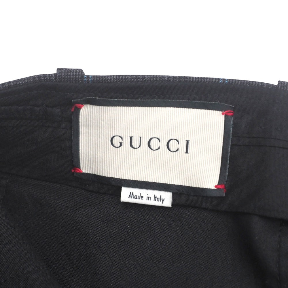 GUCCI Pants 497762 95% wool, 5% cotton Gray light blue Women 36