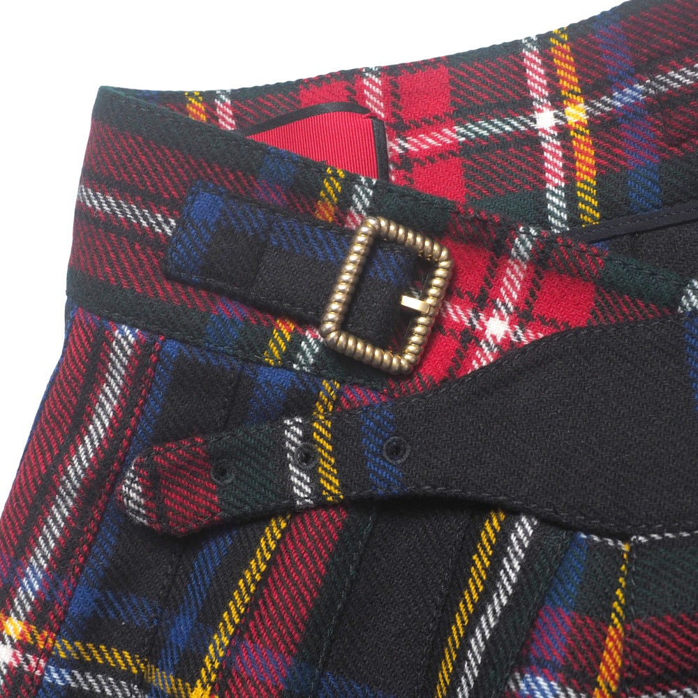 GUCCI Mini skirt 583857 100% wool Red Women 40