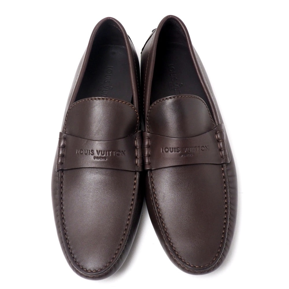 LOUIS VUITTON Slip-on leather Brown ND 0111 8