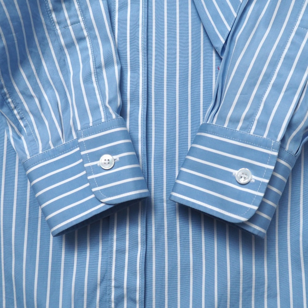 CELINE Long sleeve shirt cotton Blue x white 2C821085S 34