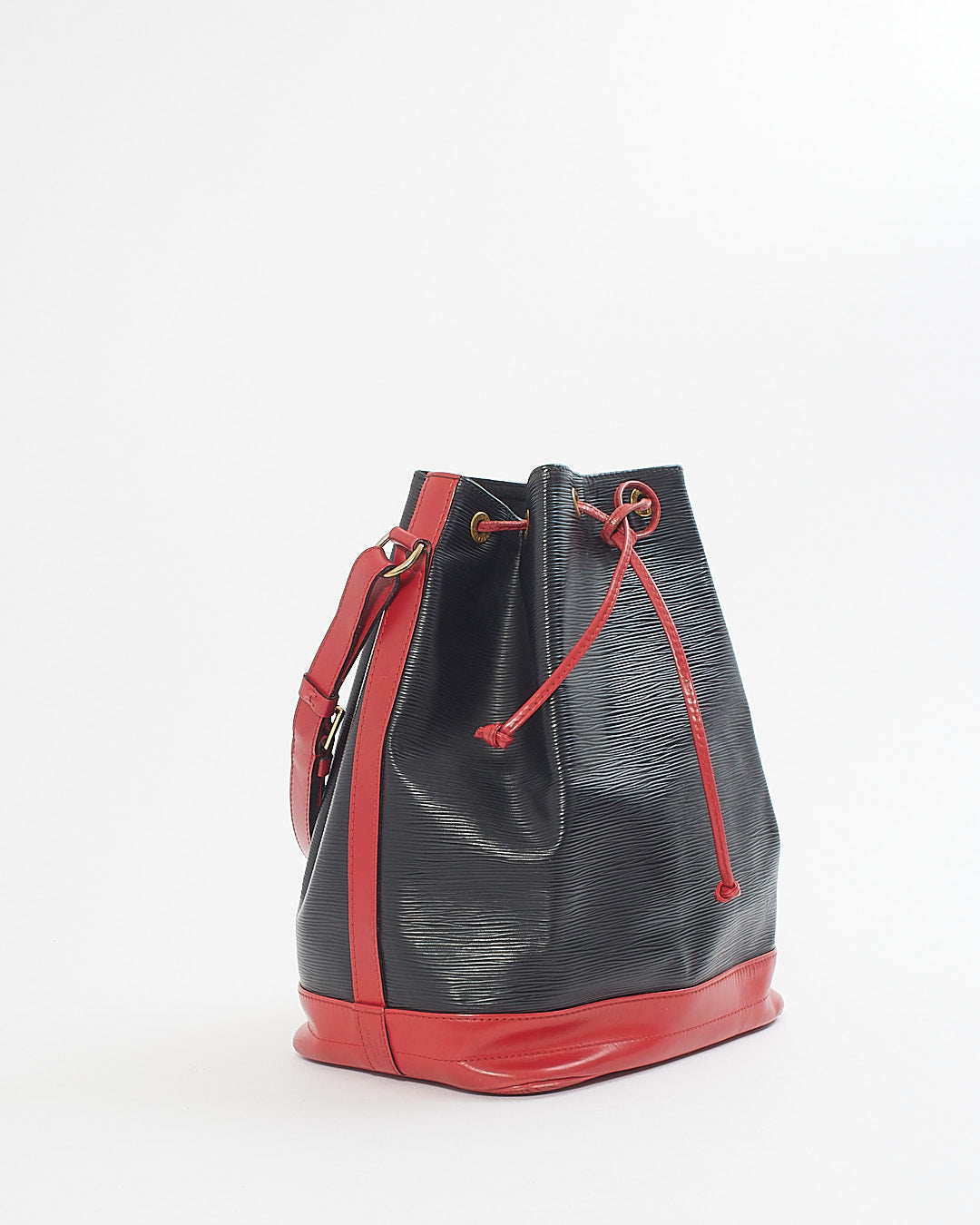 Louis Vuitton Black and Red Epi Leather Noe GM