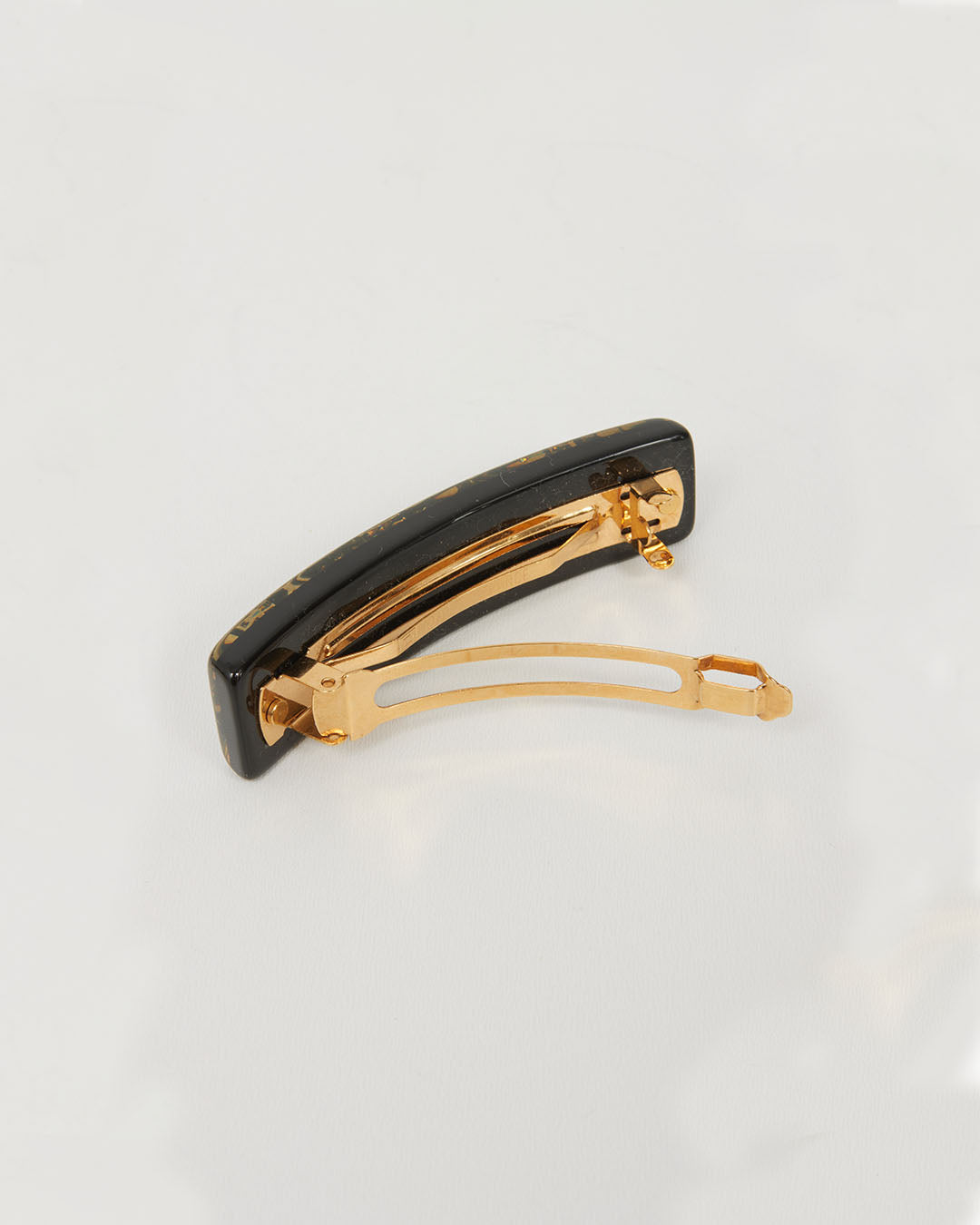 Louis Vuitton Black Monogram Inclusion Barrette Hair Clip