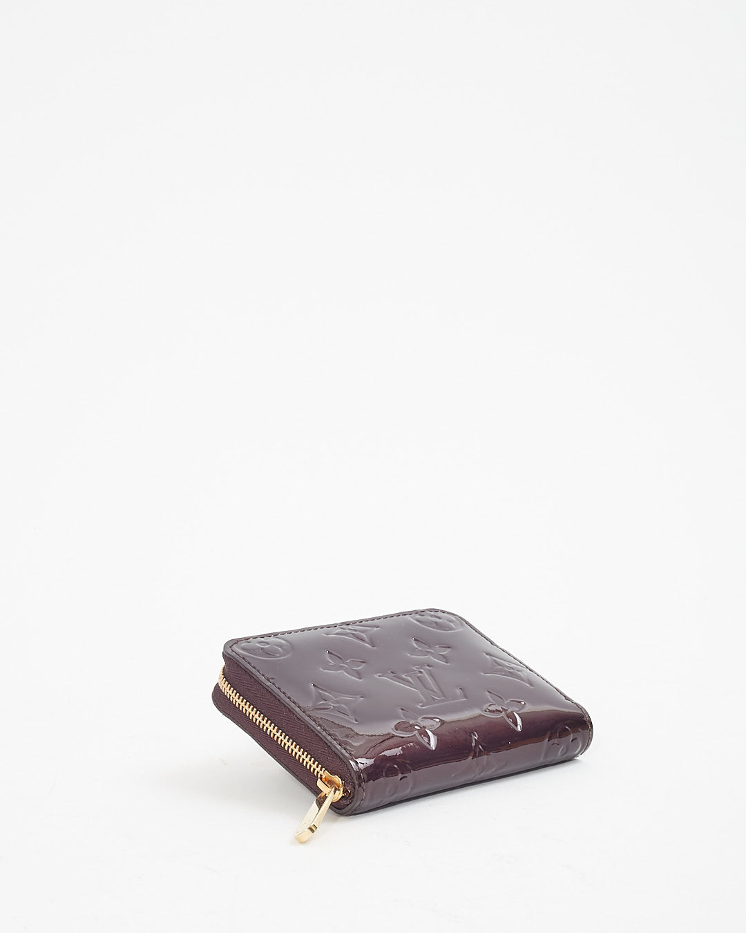 Louis Vuitton Amarante Vernis Monogram Patent Compact Zippy Wallet