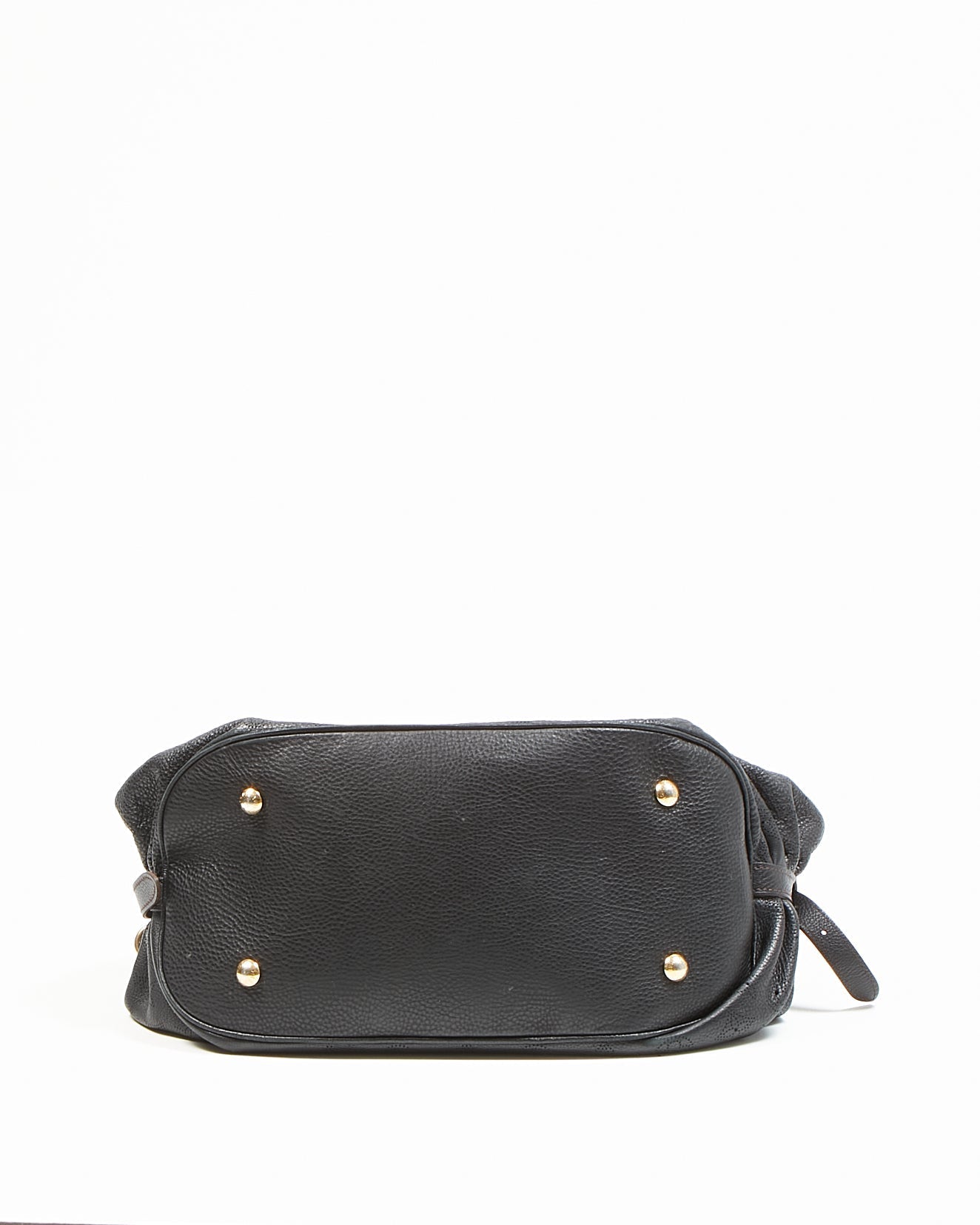 Louis Vuitton Black Perforated Leather Monogram Mahina XL Hobo Bag