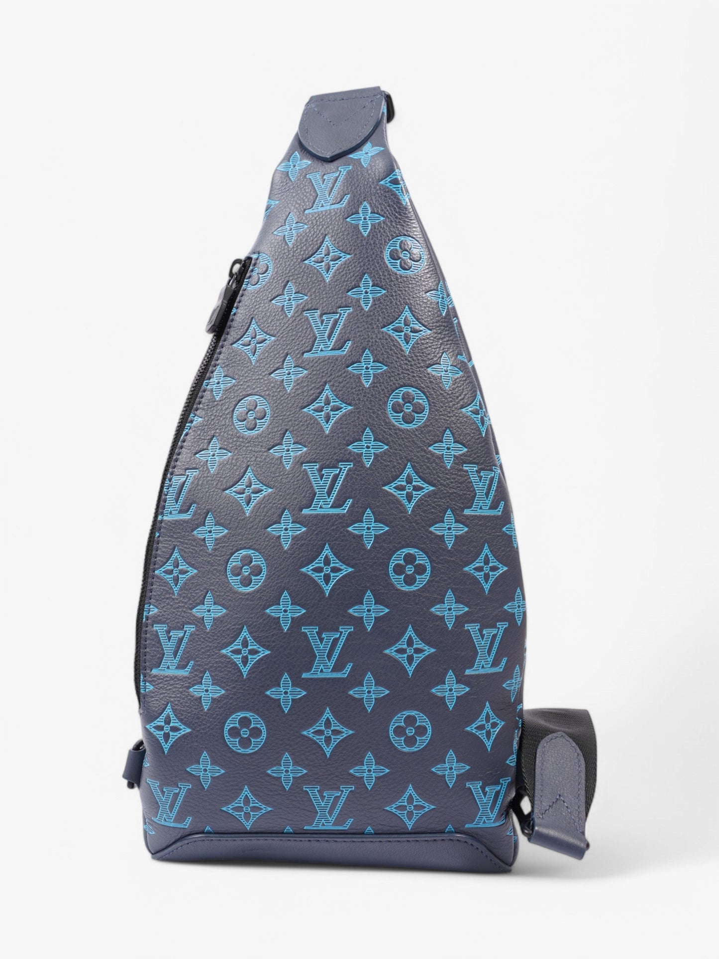 Louis Vuitton Duo Slingback Monogram Shadow / Navy / River Blue Calfskin Leather