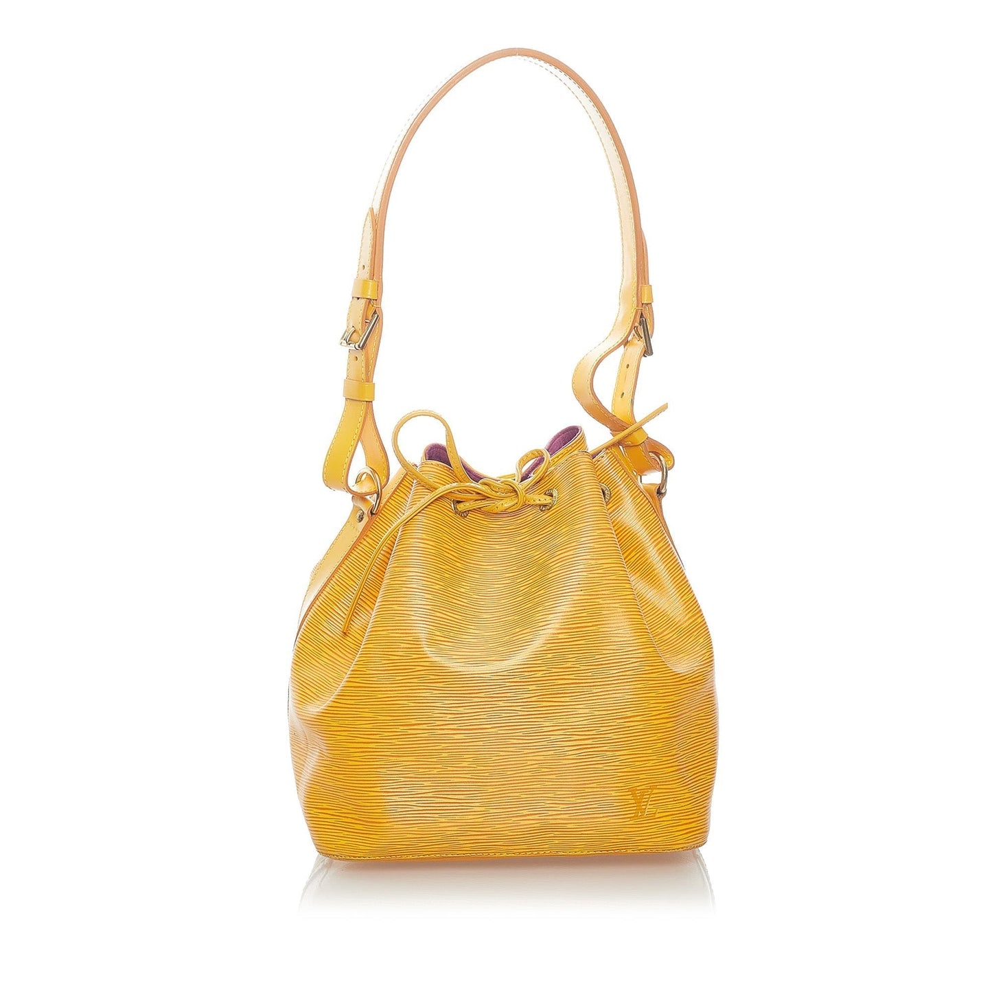 LOUIS VUITTON Epi Petit Noe Yellow Handbag