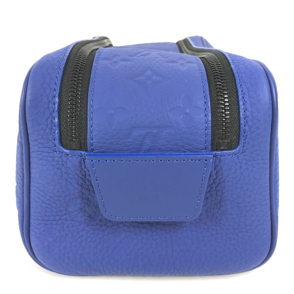 LOUIS VUITTON Clutch bag M82576 Taurillon Clemence Leather blue Monogram Taurillon Clemence dopp kit