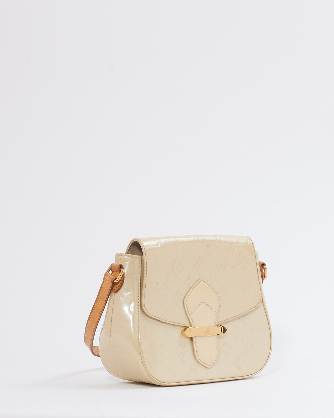 Louis Vuitton Beige Monogram Patent Bellflower Crossbody Bag