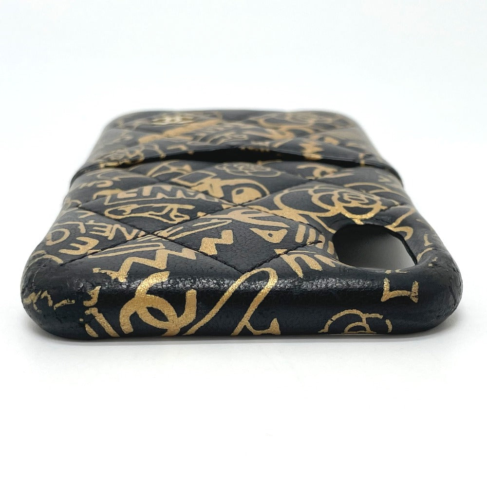 CHANEL iPhone case Calfskin gold Camellia CCCOCO Mark Matrasse Women