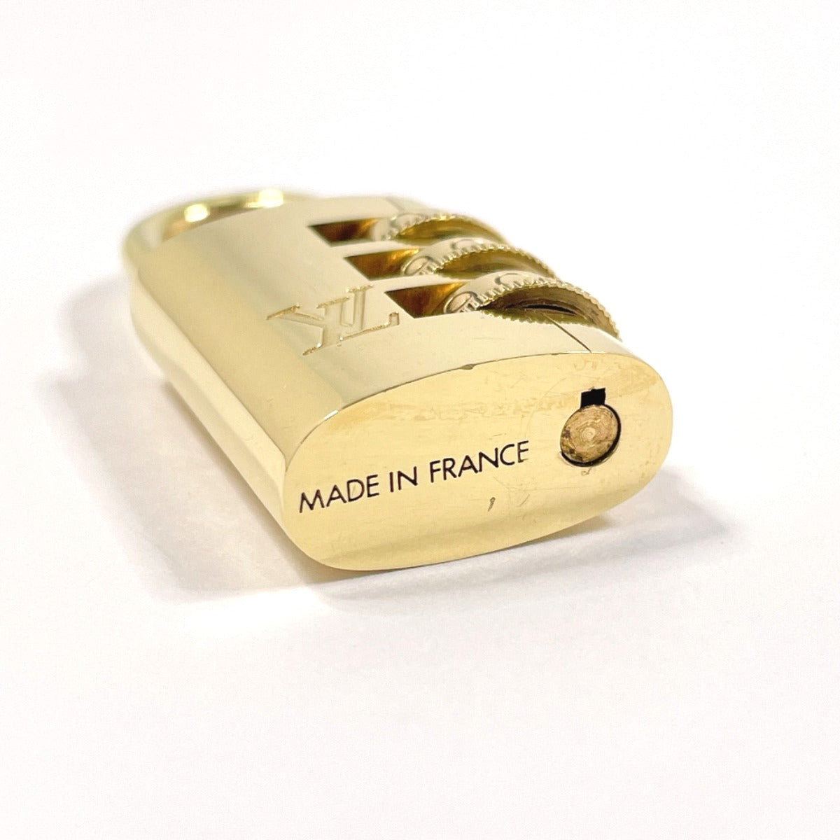 LOUIS VUITTON Cadena brass gold padlock Dial padlock