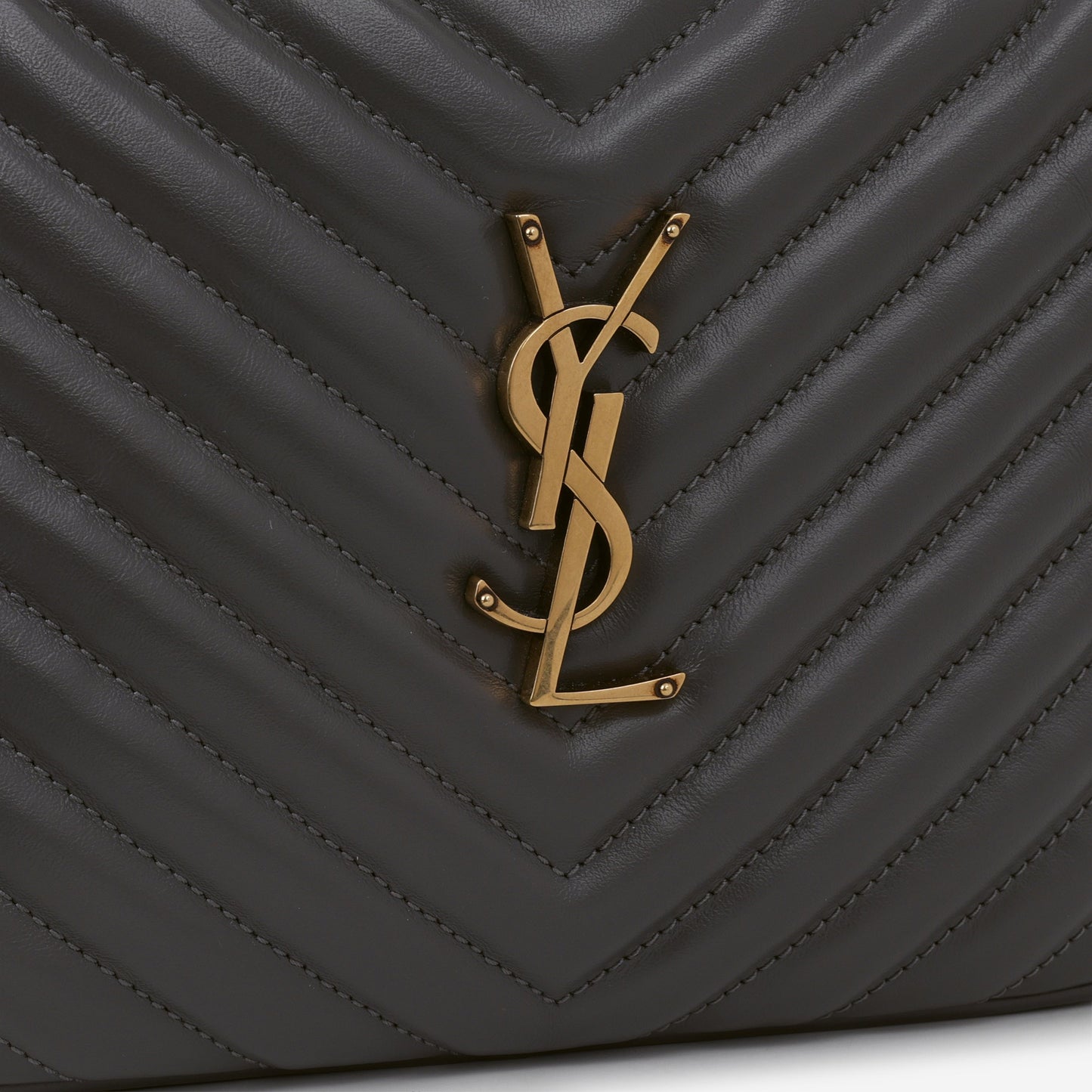 Saint Laurent Lou Camera Bag - Grey Calfskin | Gold Hardware