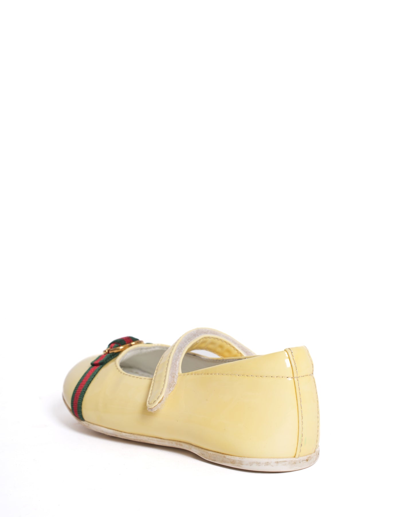 Gucci Kids Patent Leather Ballet Flats Yellow