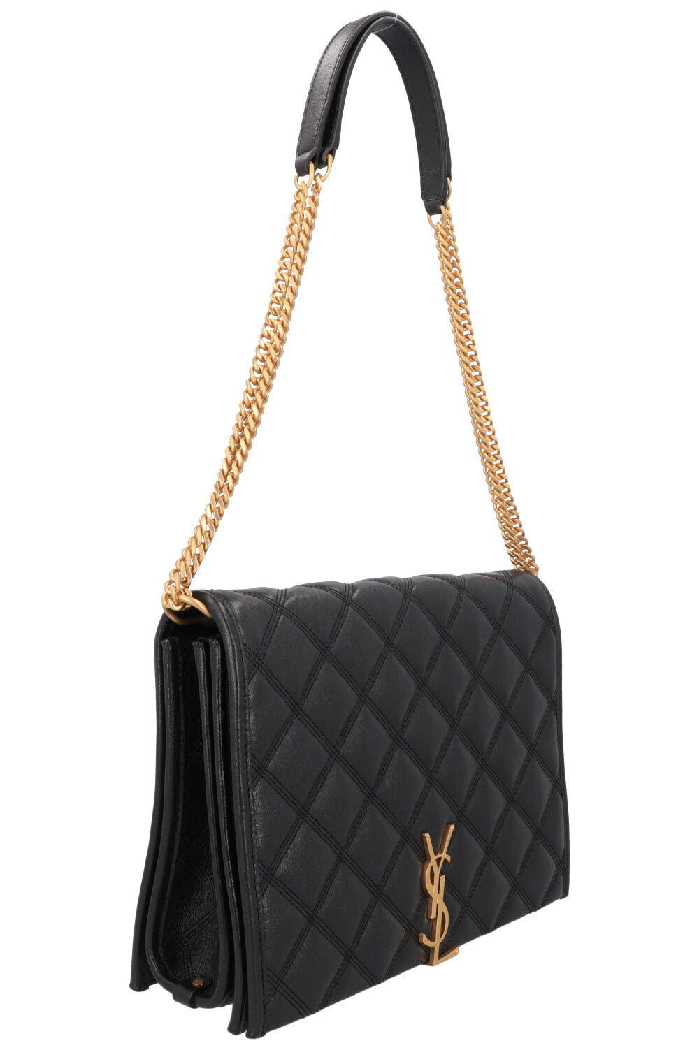 SAINT LAURENT Becky Shoulder Bag Quilted Black