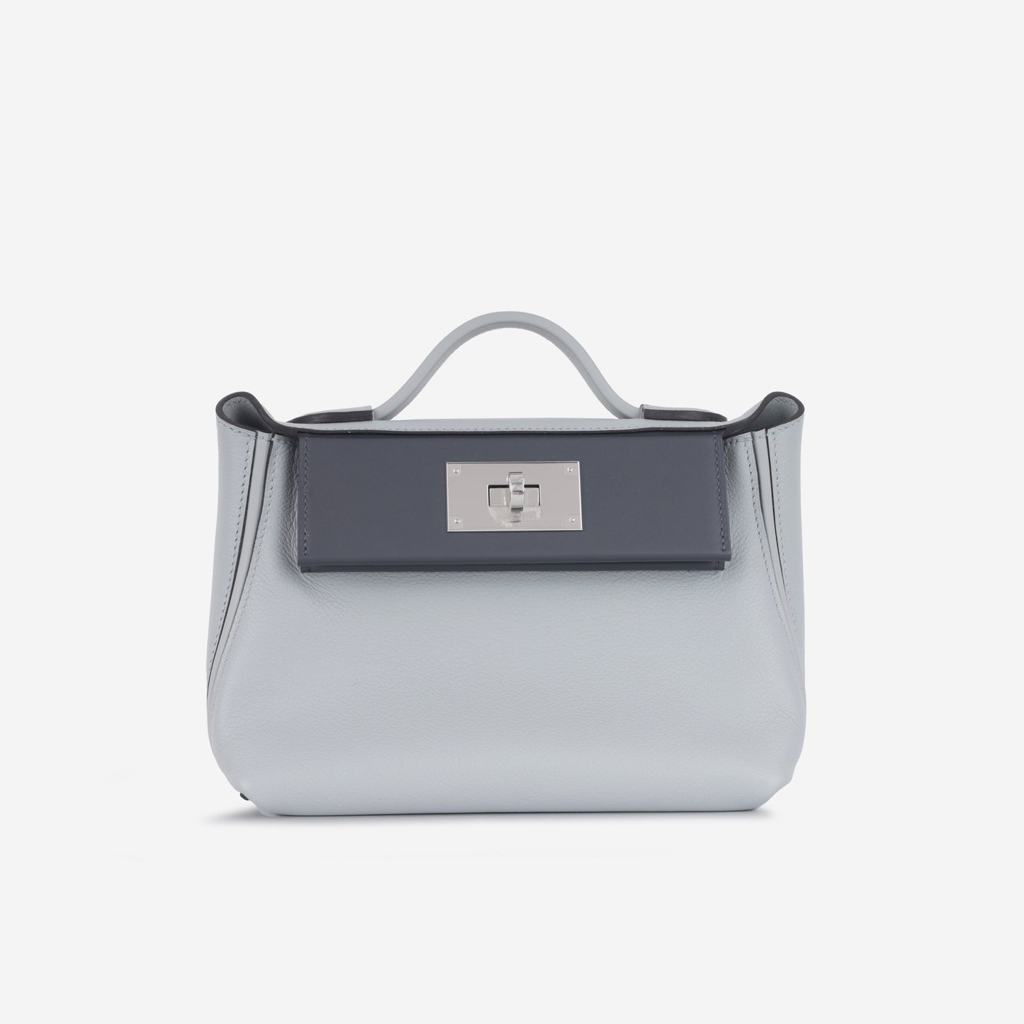 Hermès Hermes - 24/24 - 21 - Bleu Glacier Evercolor / Ardoise Swift PHW - Brand New