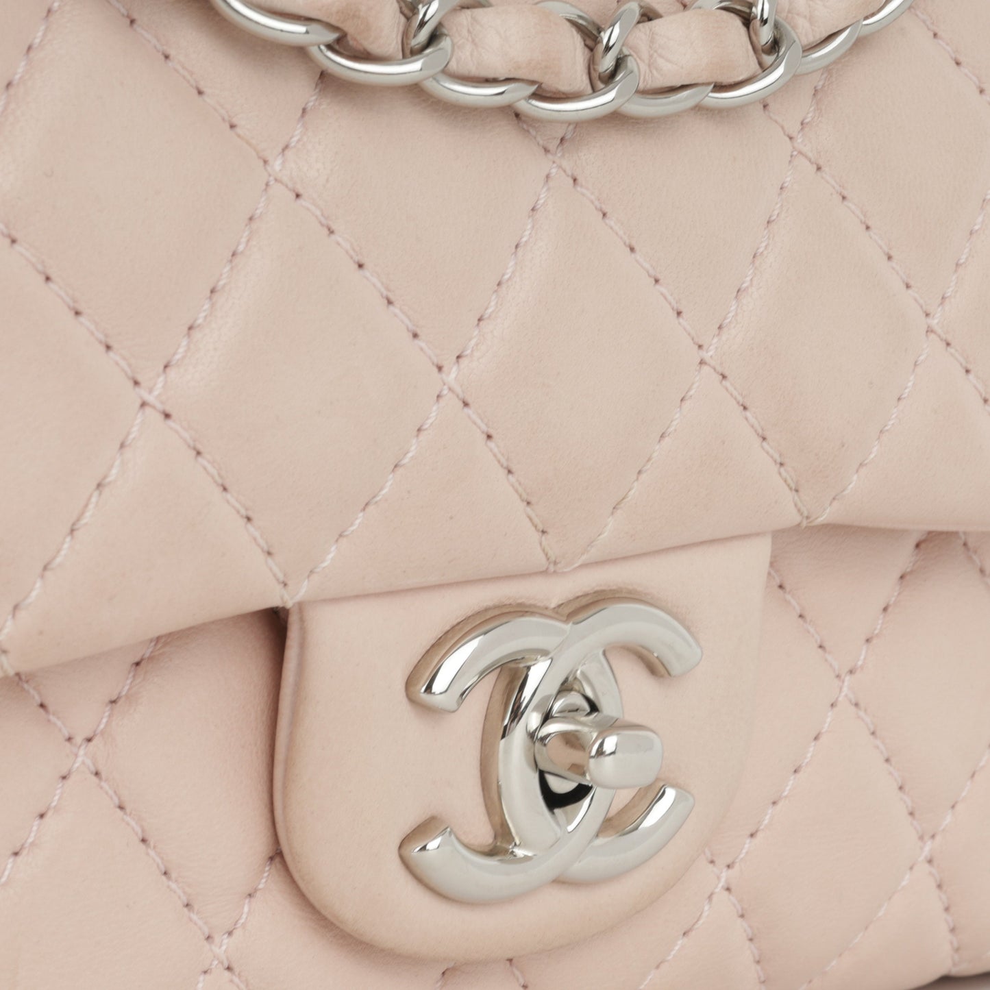 Chanel Seasonal Medium Flap Bag - Pink Lambskin | Silver Hardware
