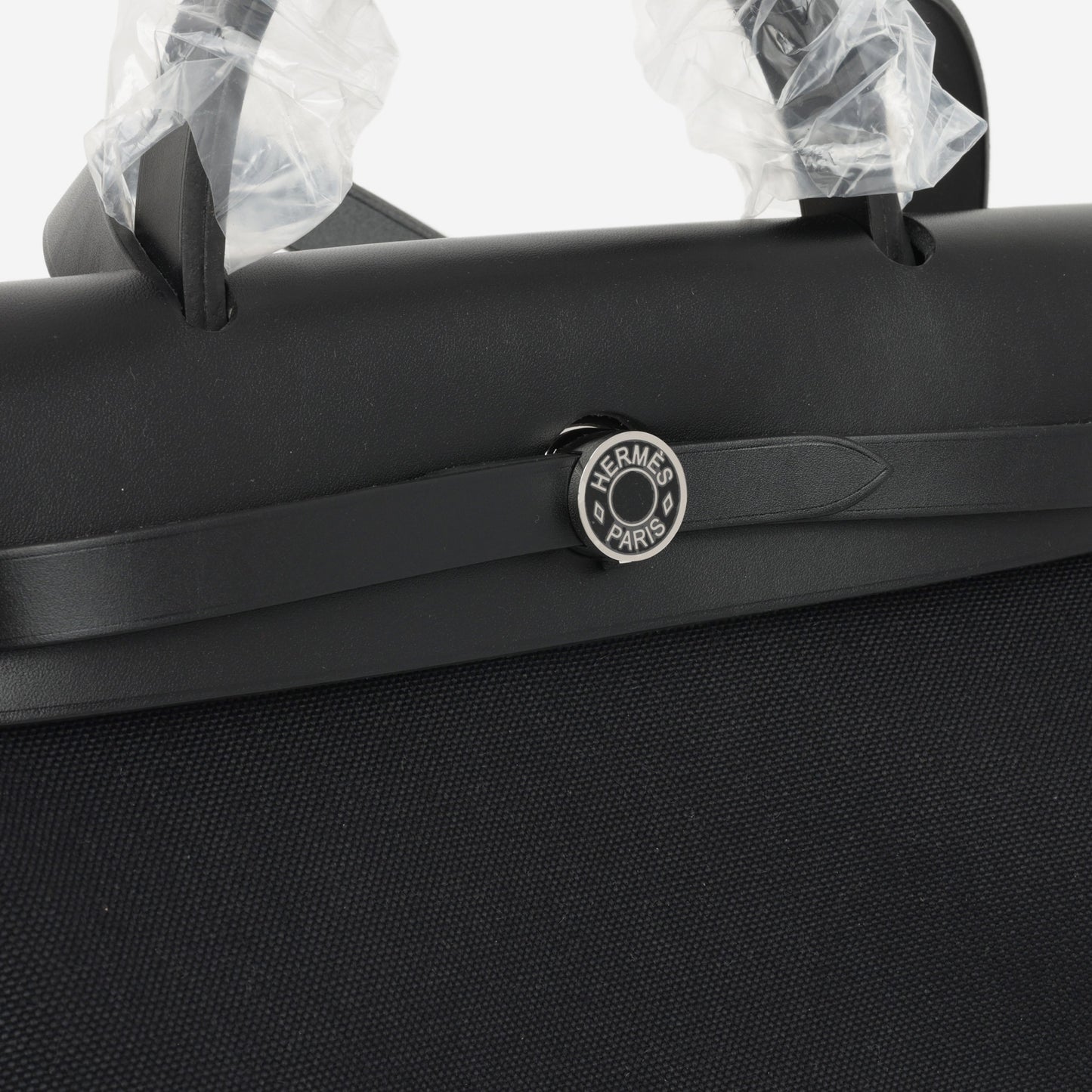 Hermès Herbag 31 - Black Canvas / Hunter | Palladium Hardware