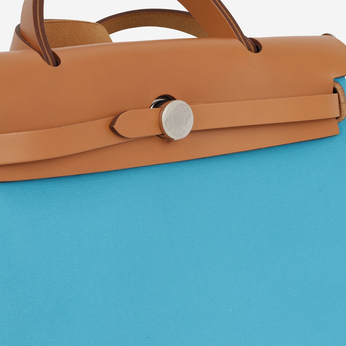 Hermès Herbag 31 - Bleu Aztec / Menthe / Fauve | Palladium Hardware