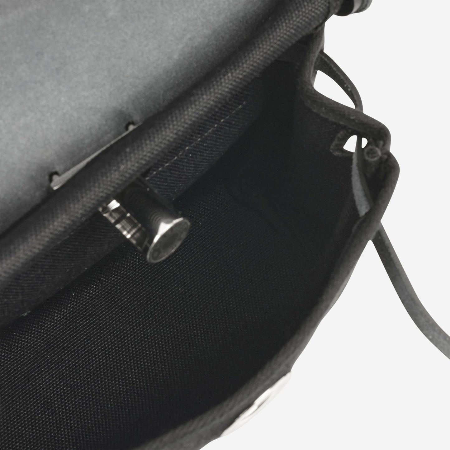 Hermès Mini Herbag 20 - Black Toile / Hunter | Palladium Hardware