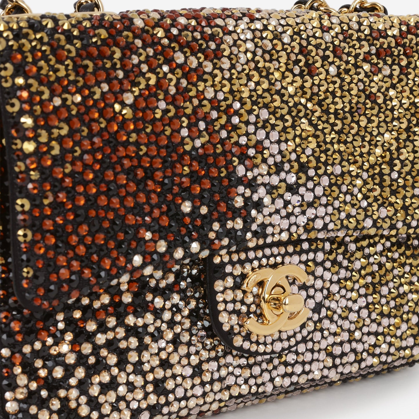 Chanel 2025 Mini Flap Evening Bag - Multi Strass | Gold Hardware