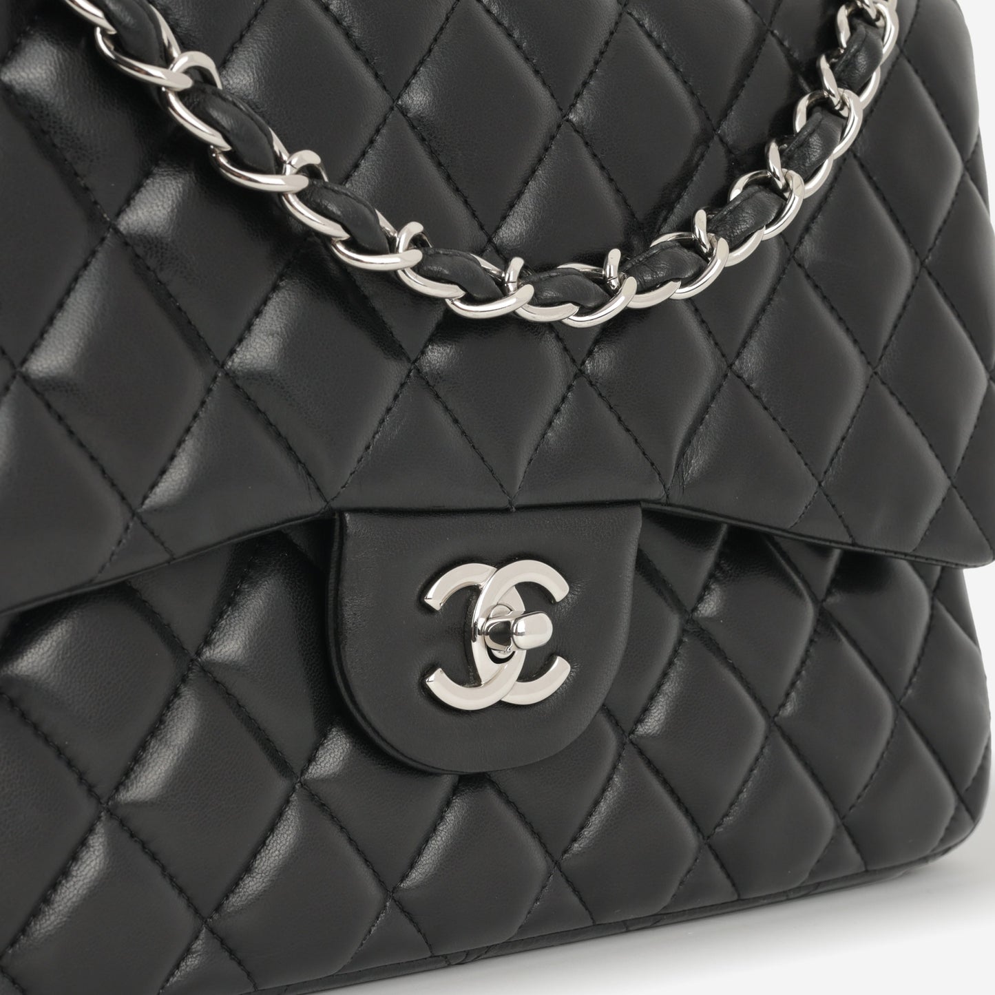 Chanel Classic Flap Bag - Jumbo Classic Flap | Silver Hardware