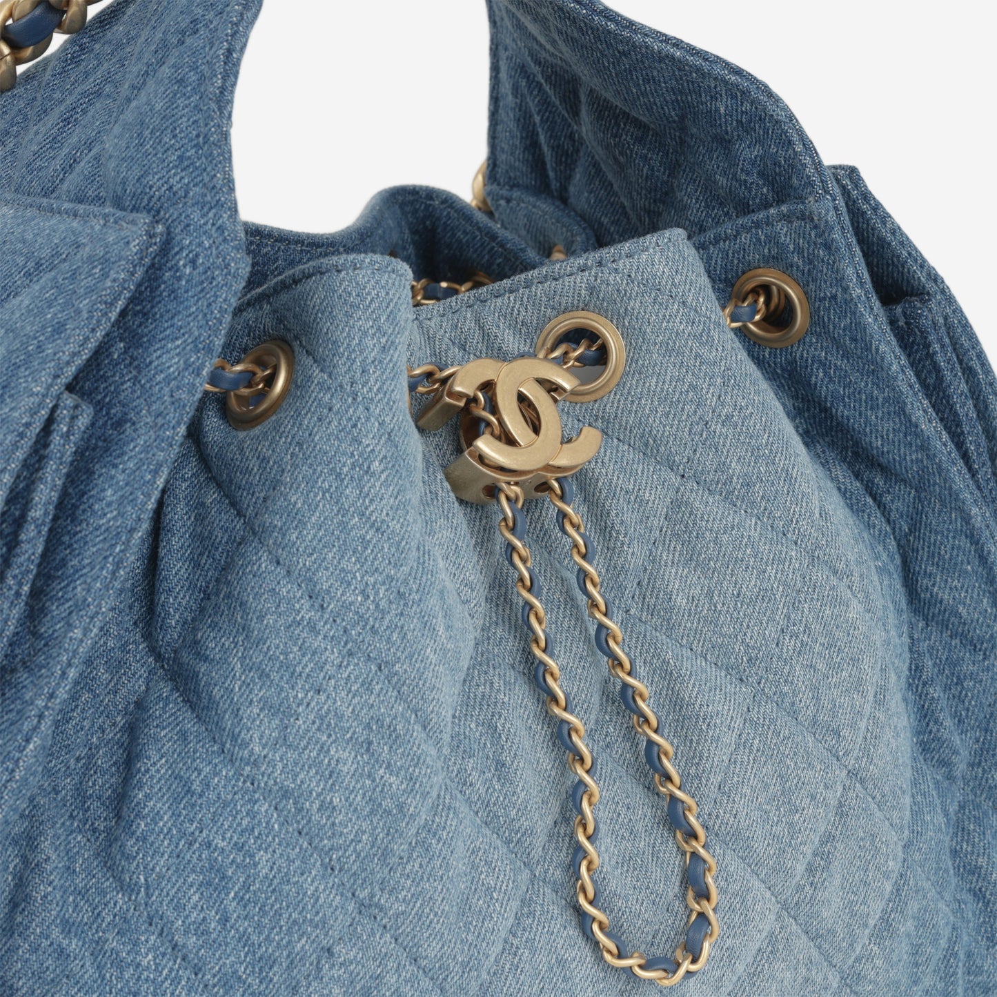 Chanel Small 25 Hobo - Blue Denim | Gold Hardware