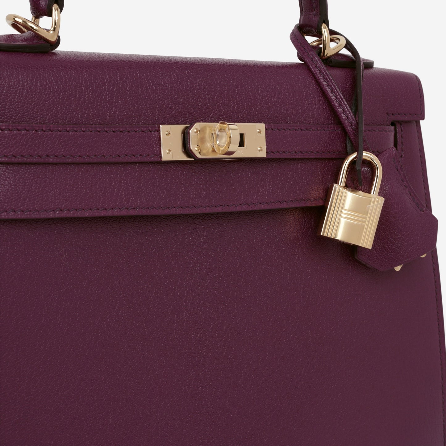 Hermès Kelly 25 - Anemone Chevre Chamkila | Permbrass Hardware