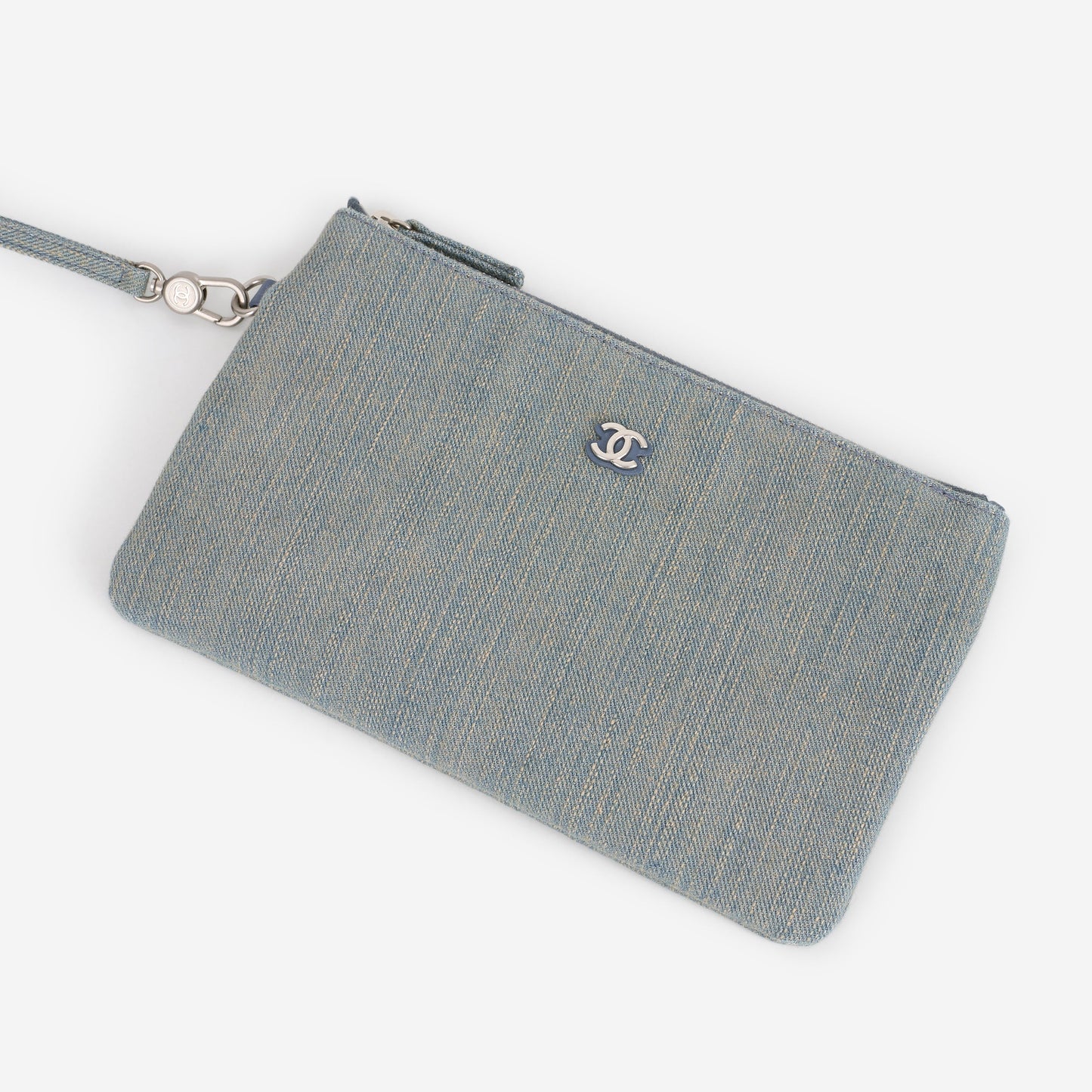 Chanel Large Deauville - Light Washed Denim | Brushed Silver Hardware