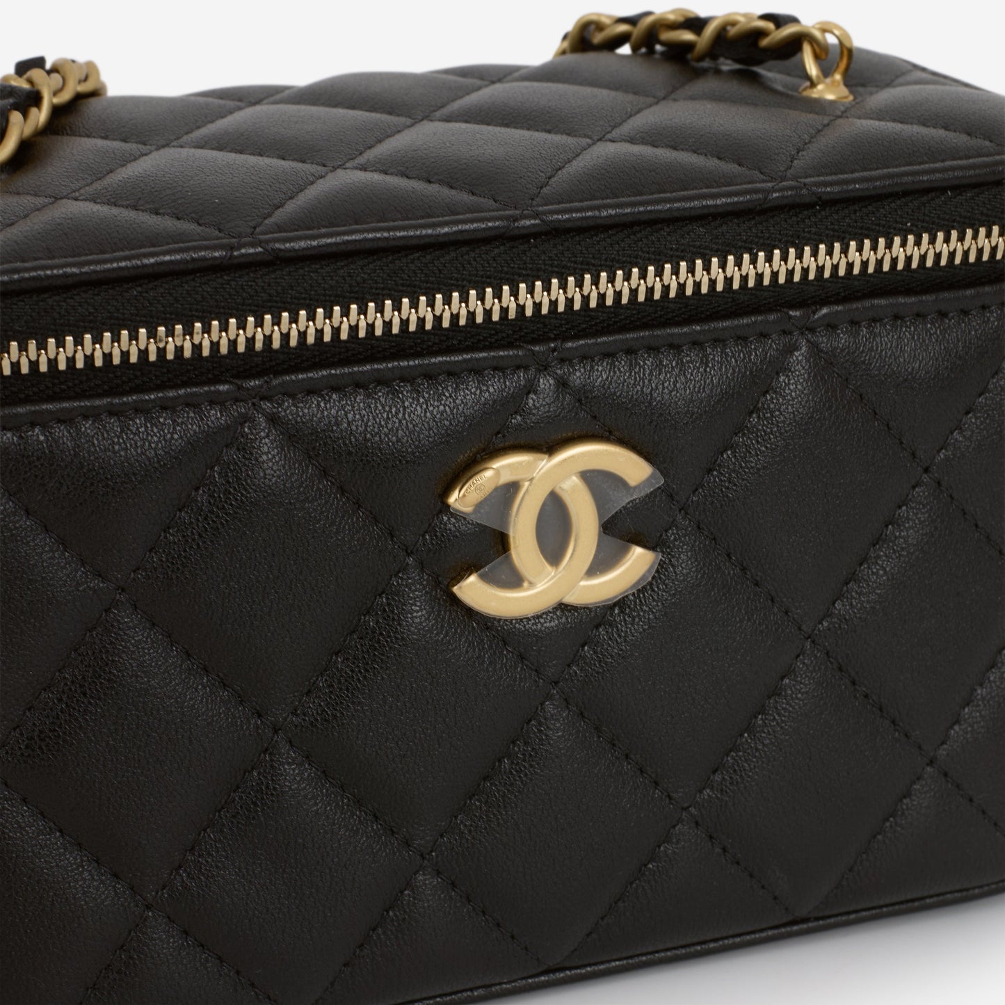 Chanel 26S Long Vanity with Chain - Black Lambskin | Gold Hardware