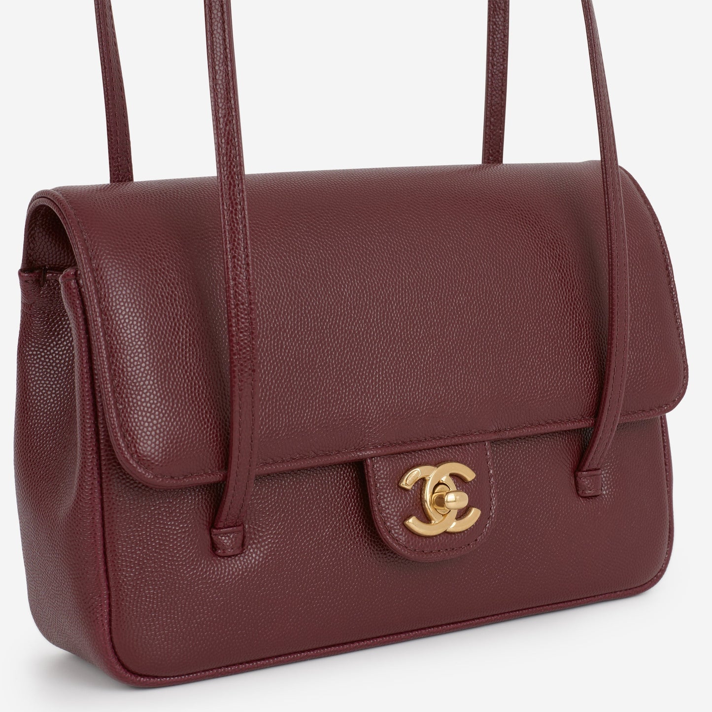 Chanel SS26 Small Preppy Coco Flap - Maroon Caviar | Gold Hardware