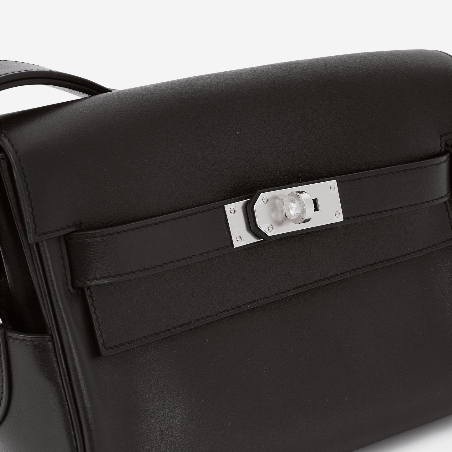 Hermès Kelly Messenger PM - Black Evergrain | Palladium Hardware