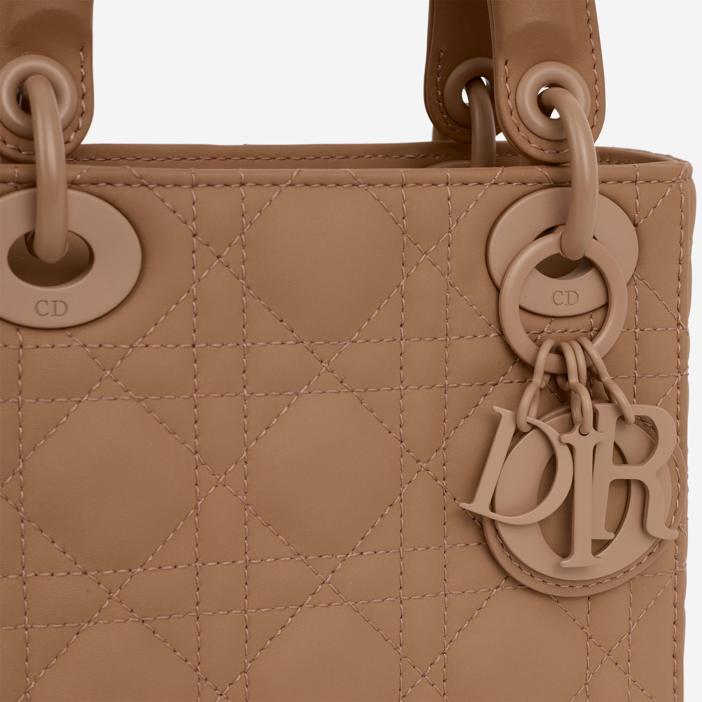 Dior Mini Lady Dior - Blush Ultramatte Cannage | Tonal Hardware