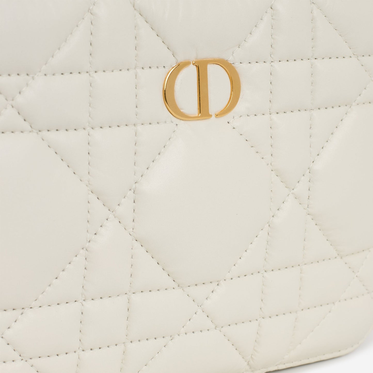 Dior Caro Box Bag - Off White Macrocannage Calfskin | Gold Hardware