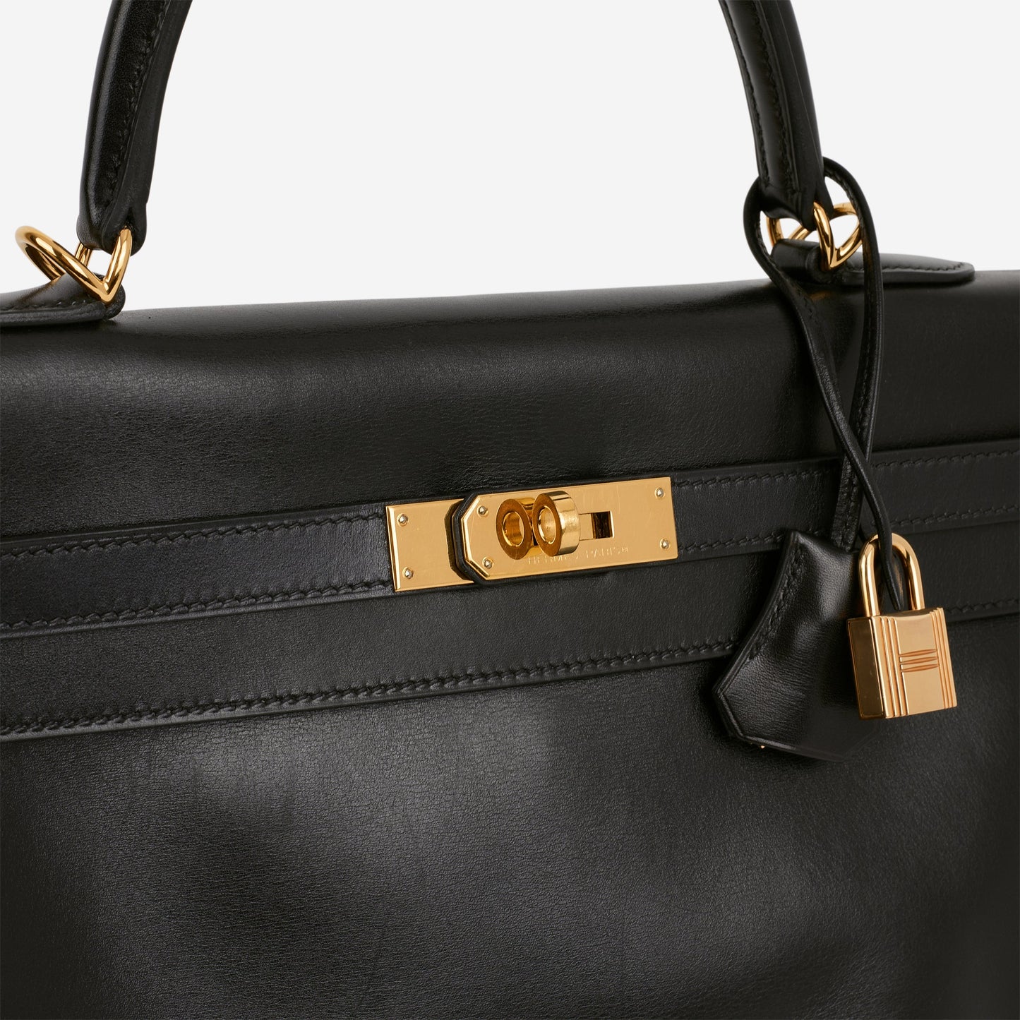 Hermès Vintage Kelly 35 - Black Box Calf Retourne | Gold Hardware