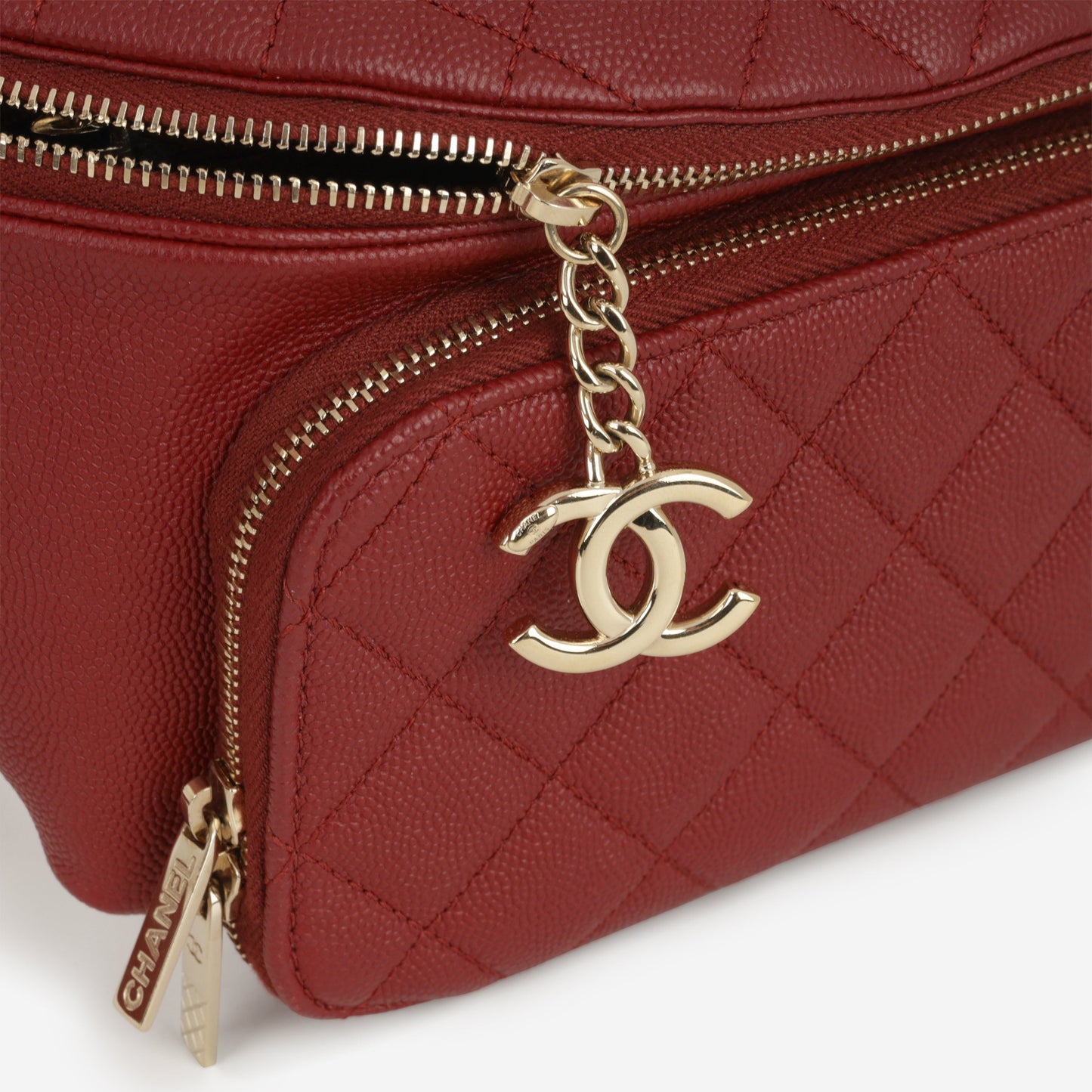 Chanel Business Affinity Waist Bag - Burgundy Caviar | Champagne Gold Hardware